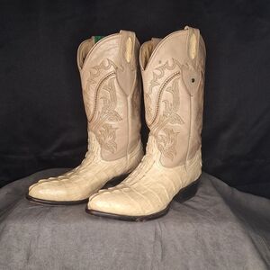 Los Altos Caimen Skin Boots Size 7